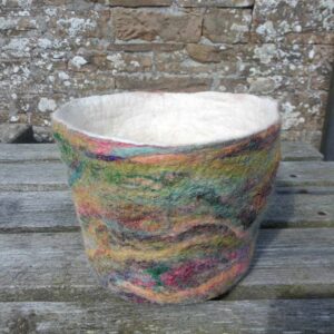 Medium 2 felted bowl Medium sized felted bowl example