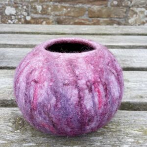 Small round felted bowl example